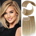 Dark Brown 4 Pcs Hair Toppers with Clips I2123