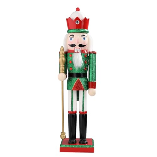 16 Inch Wooden Christmas Nutcracker Figures Ornament Green K659
