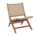 Brown Wood Handmade Woven Lounge Chair R686