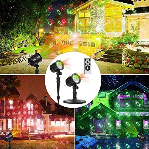Red and Green Star Show Christmas Laser Lights K73960