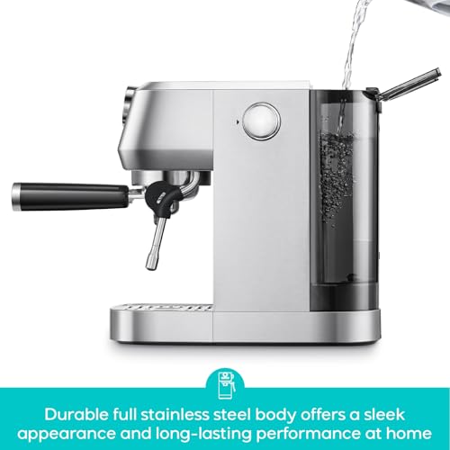 Stainless Steel Espresso Machine 20 Bar with Steam Milk Frother Y496