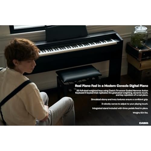 88-Key Weighted Console Digital Piano, Black O18333