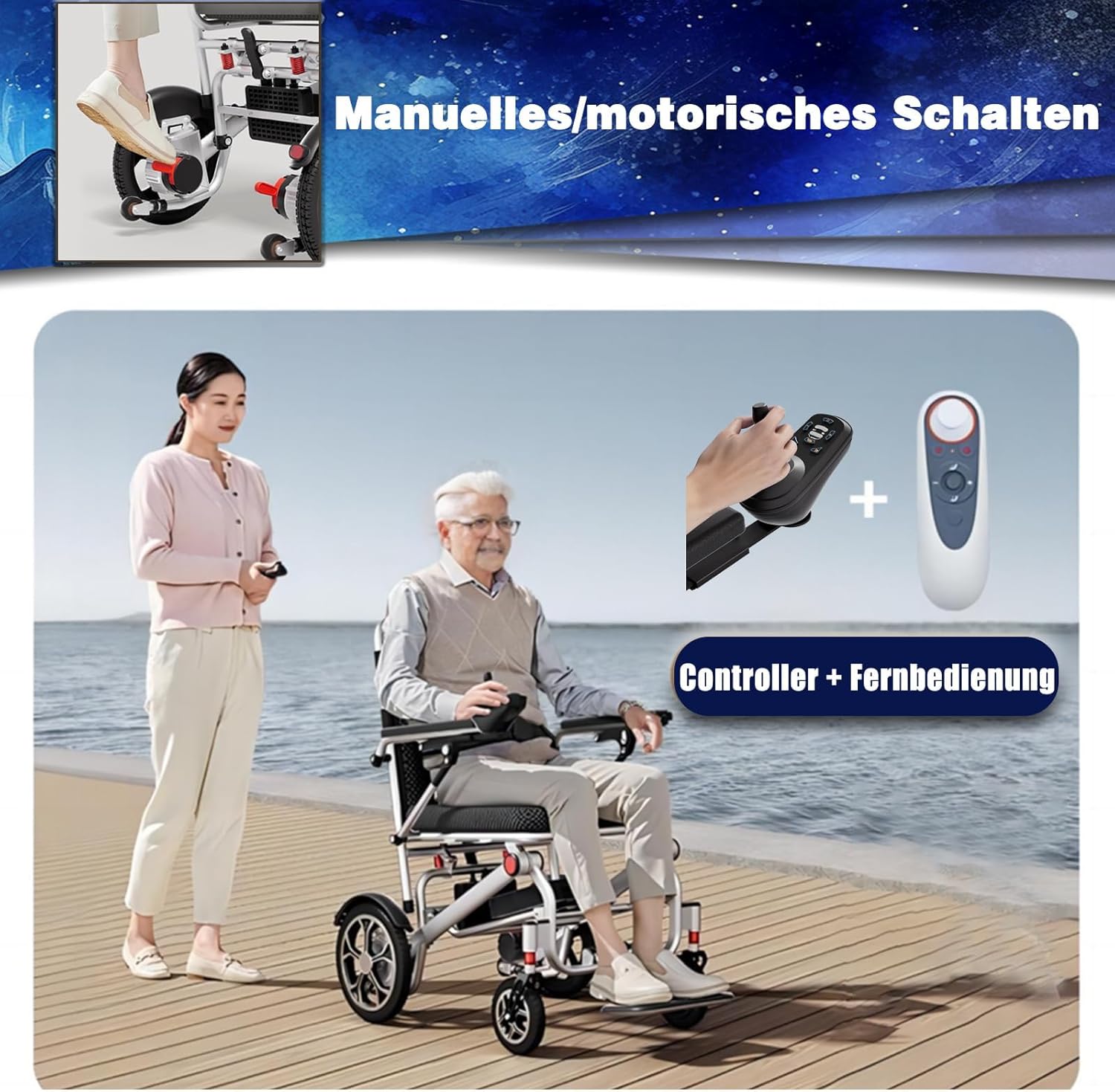 Lightweight Foldable Electric Wheelchair R75008
