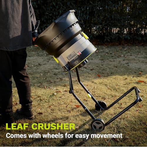13-Amp Electric Leaf Mulcher Shredder with 20 Cutting Lines T378418