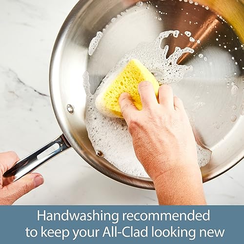 3-Ply Stainless Steel Large Frying Pan 7 Quart Y910