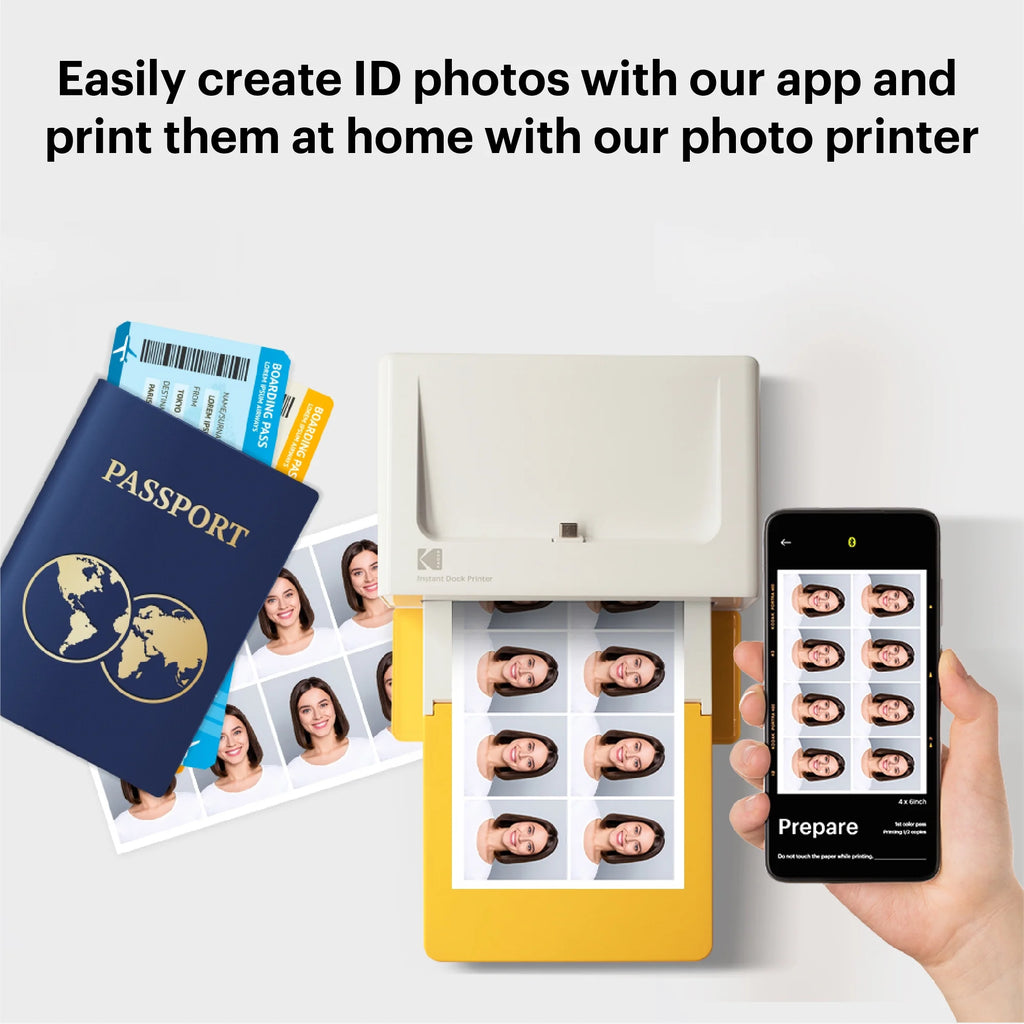 4PASS Instant Photo Printer (4x6 inches) + 10 Sheets T45842