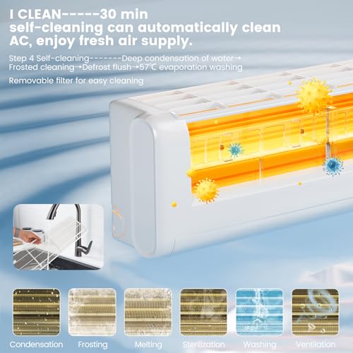 12000BTU Ductless Inverter Mini Split Air Conditioner and Heater Q65899