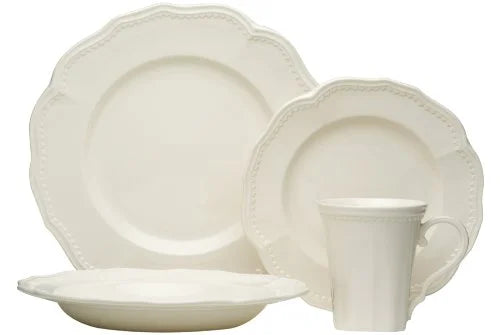 16-Piece White Dining Set A51399