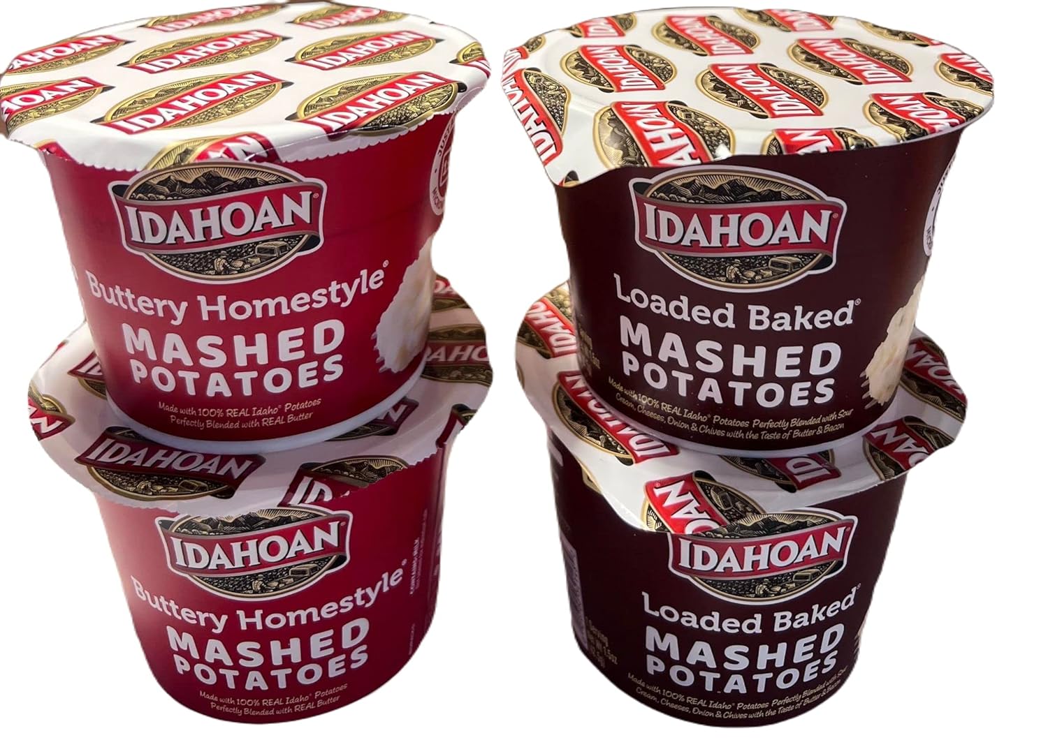 Microwavable Instant Mashed Potatoes Variety Bundle 4pack 1.5oz/ea Gluten Free S24183