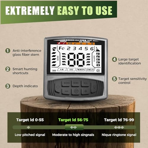 12" Waterproof Metal Detector with LCD Display D132542