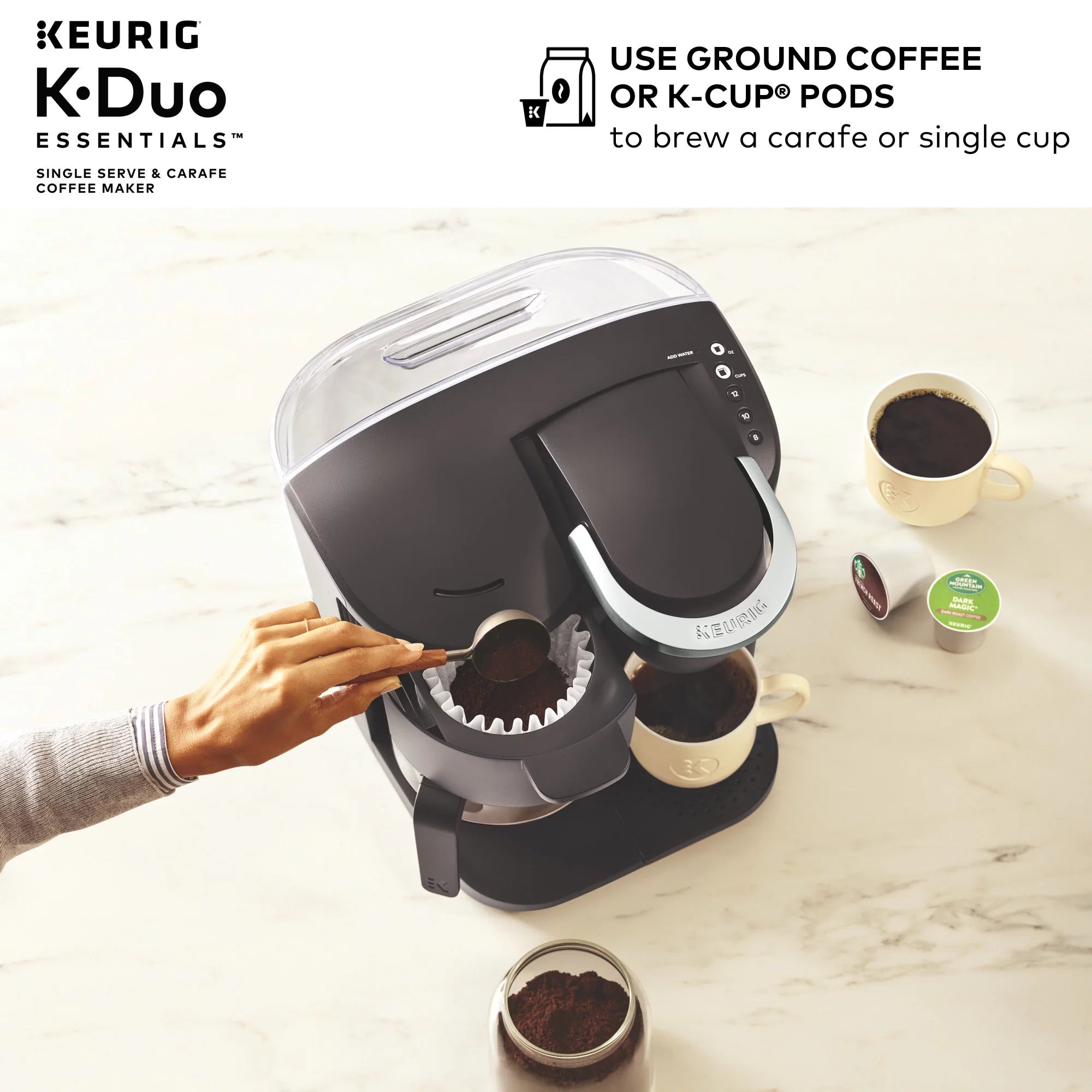 Single Serve & Carafe Coffee Maker W8738