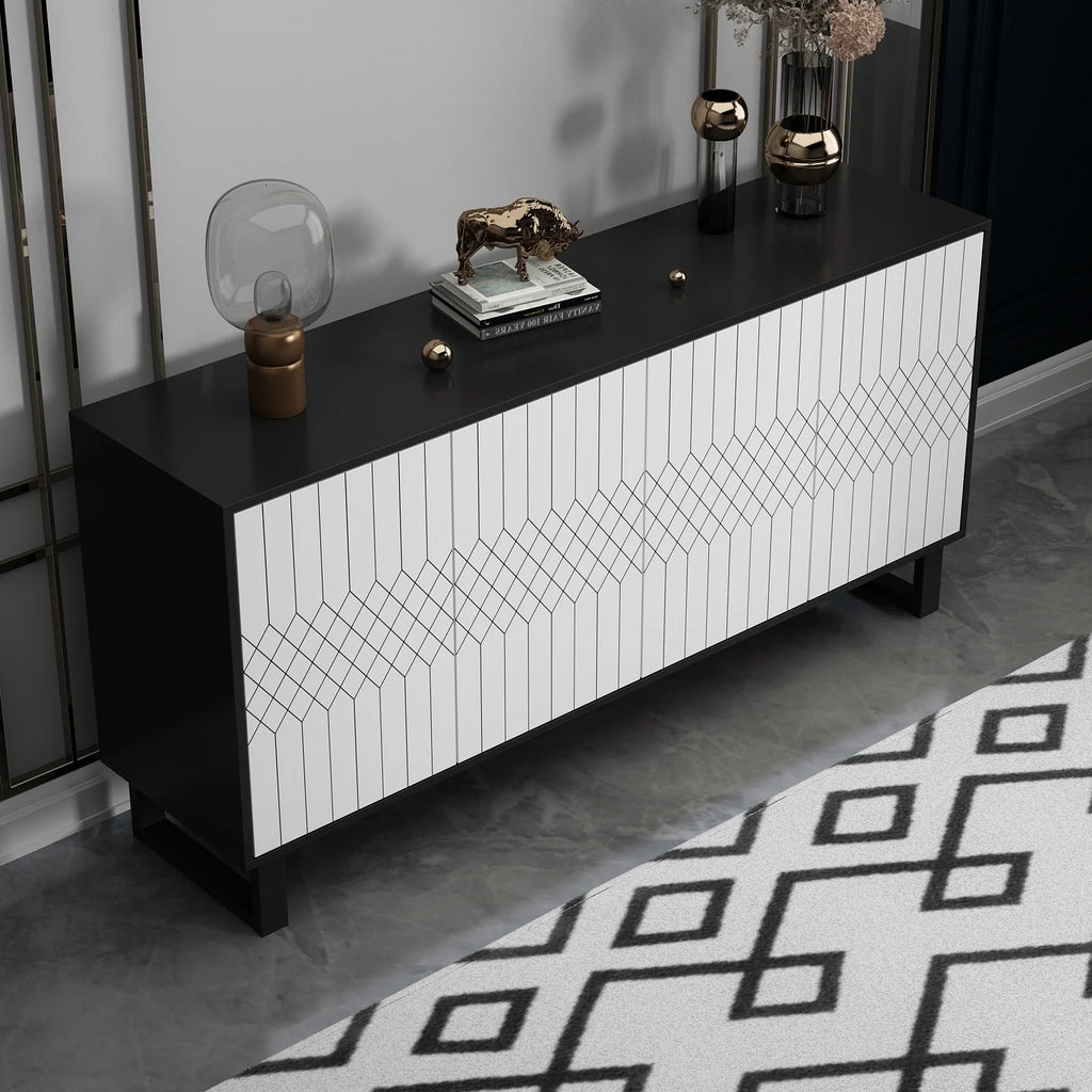 63 inch Sideboard with Pop-Up Doors Y972