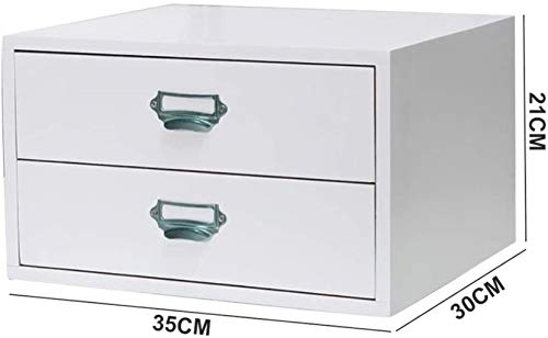 2 Layer Wood Desktop File Organizer with Drawers K624