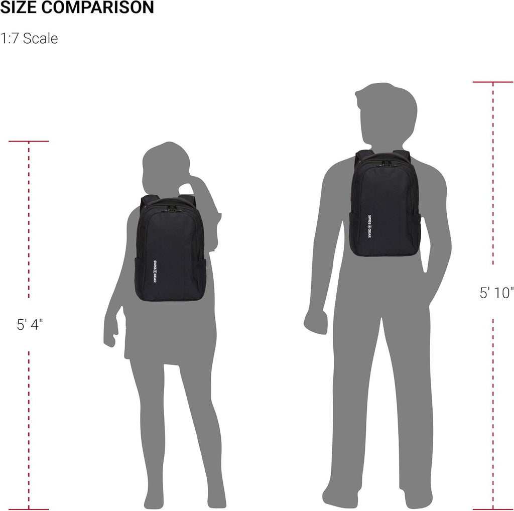 Compact Laptop Backpack, Black, 17-Inch L3186