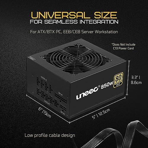 850 Watt 80 Plus Gold Fully Modular PC ATX Power Supply V13997