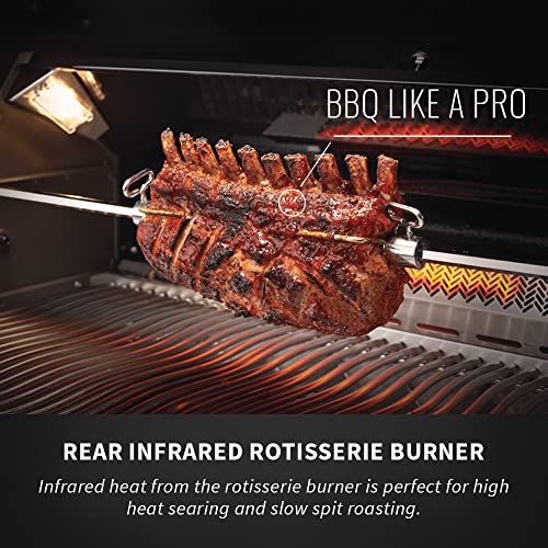 Stainless Steel Propane Gas Grill with Side and Rear Burners K69917