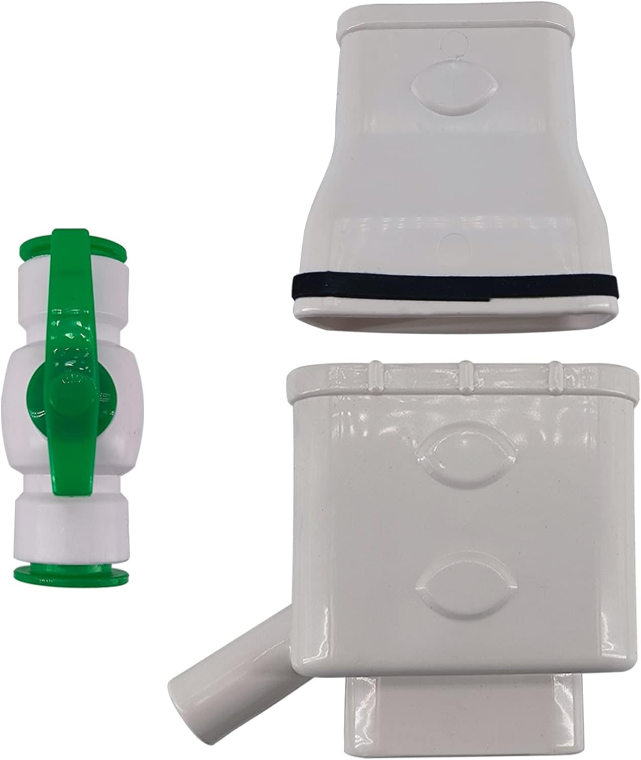 Rain Barrel Diverter Kit with Shut Off Valve for 2'' x 3'' Standard Gutter Downspout O838