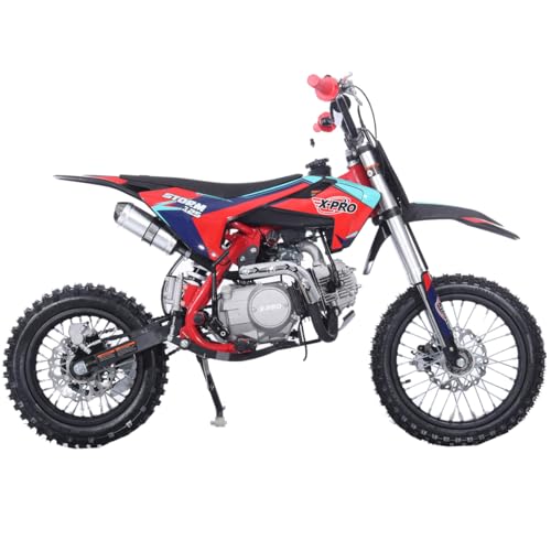 125cc Kids Dirt Bike with 4-Speed Semi-Automatic Transmission, 14"/12" Tires J95274