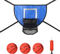 Waterproof Trampoline Basketball Hoop Set with Mini 3 Basketballs and Pump G4093