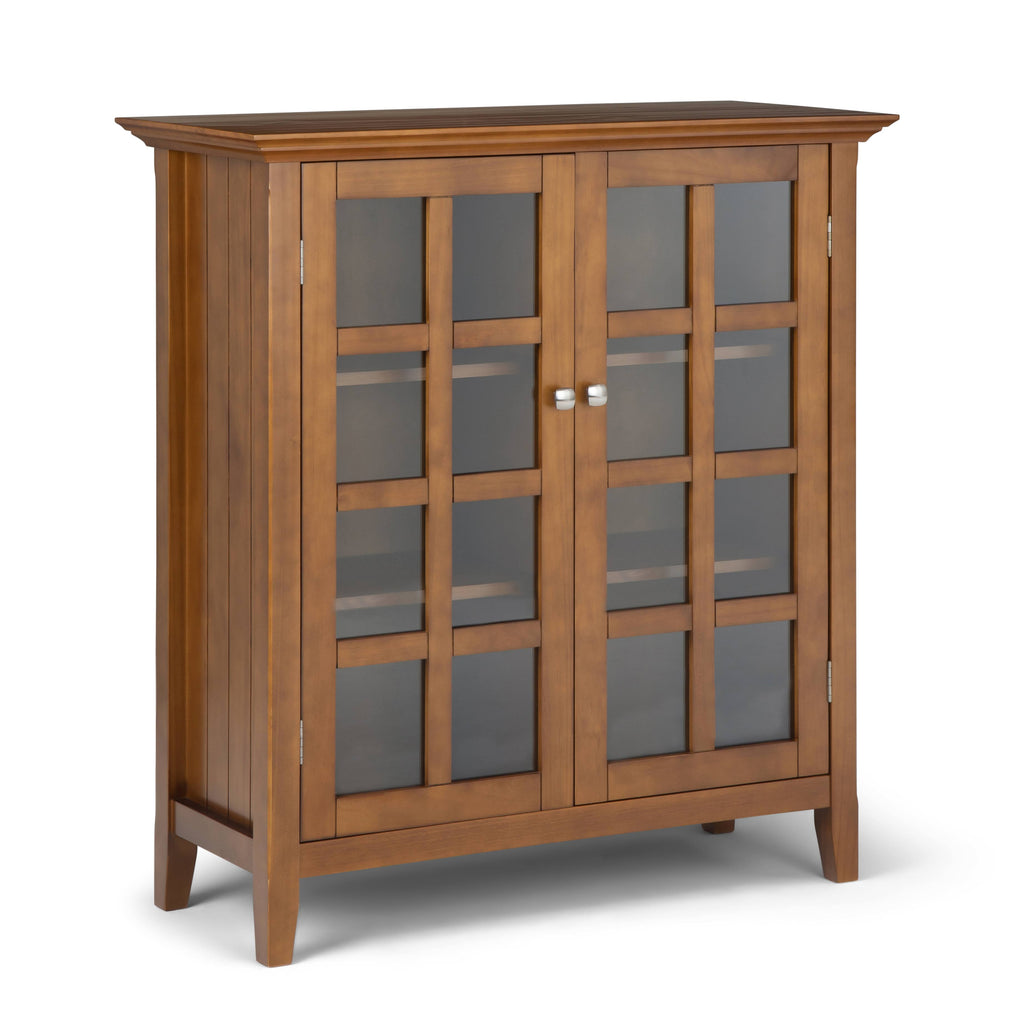 Solid Wood Medium Storage Cabinet in Light Golden Brown C4124