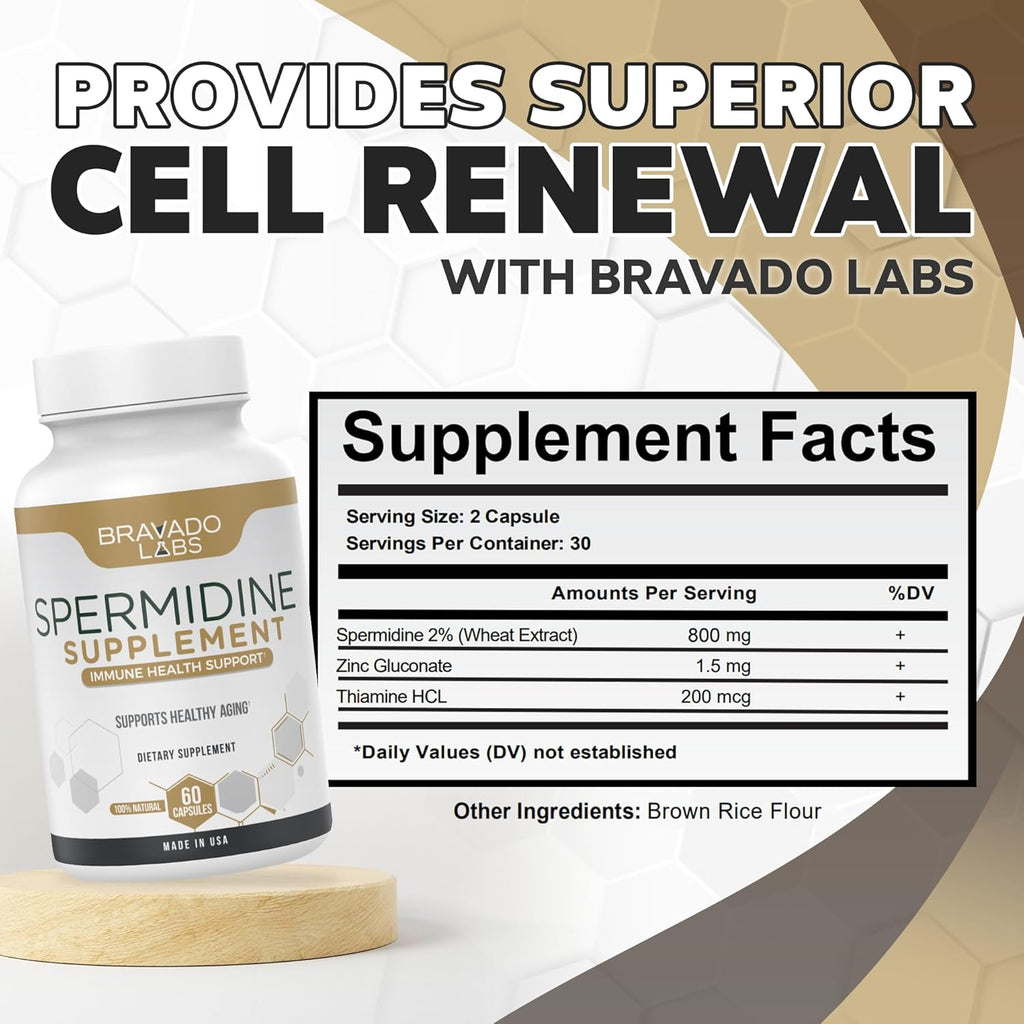 Spermidine Supplement - Wheat Germ Extract with Thiamine - 60 ct W831