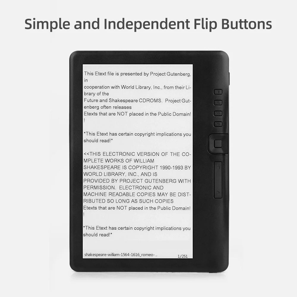 7 inch E-book Reader with 8GB Memory L557