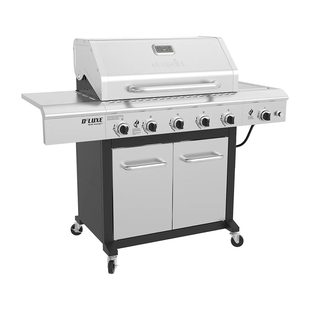 5-Burner Propane Gas Grill with Side Table and Ceramic Searing Side Burner J704597