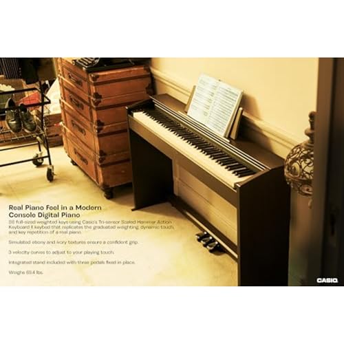 88-Key Weighted Console Digital Piano, Black O18333