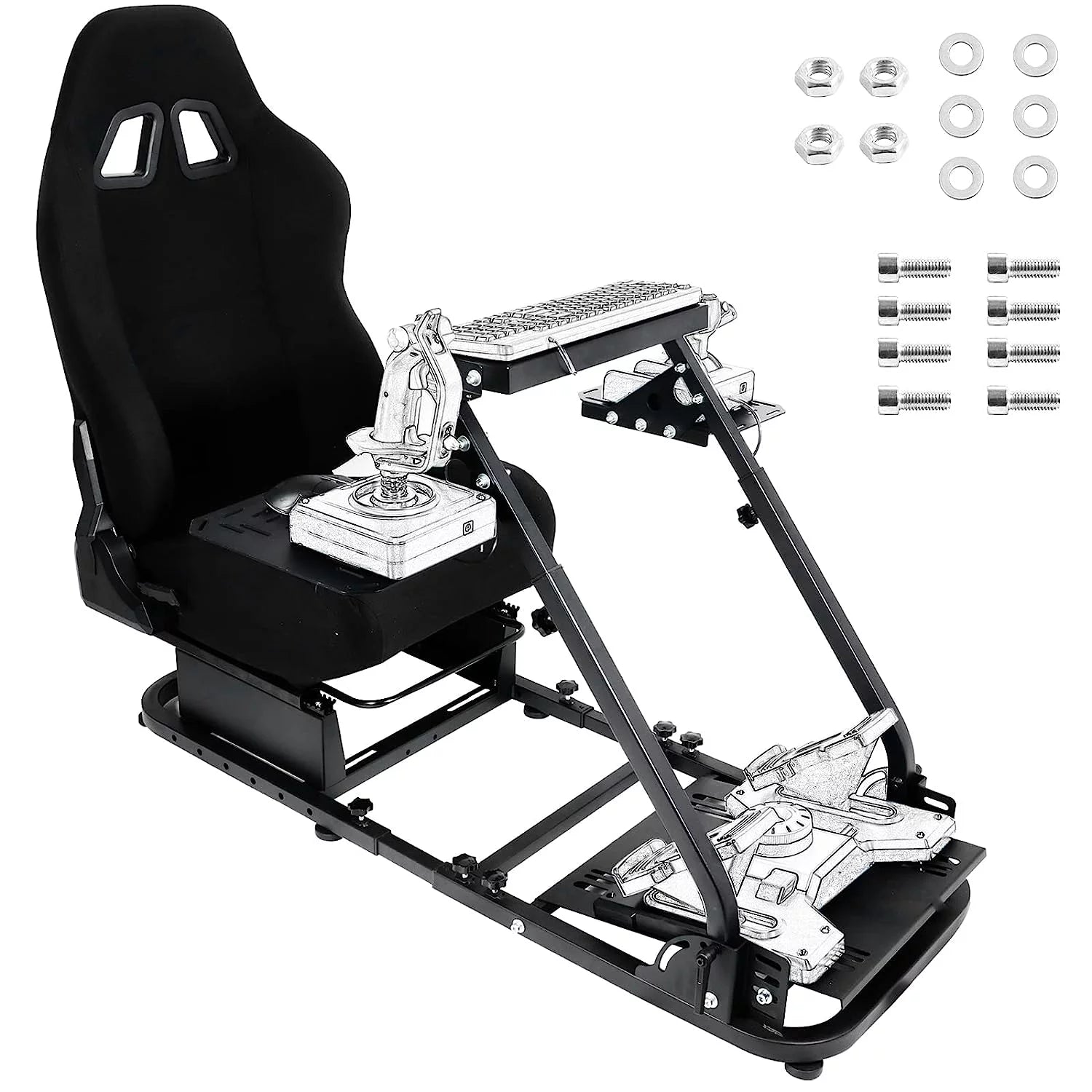 Foldable Flight Racing Simulator Cockpit with Game Seat O4277