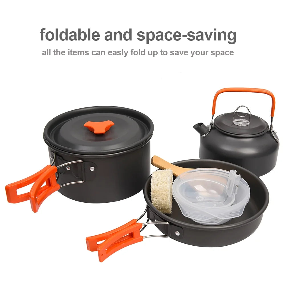 10 Piece Aluminum Camping Mess Kit Z674