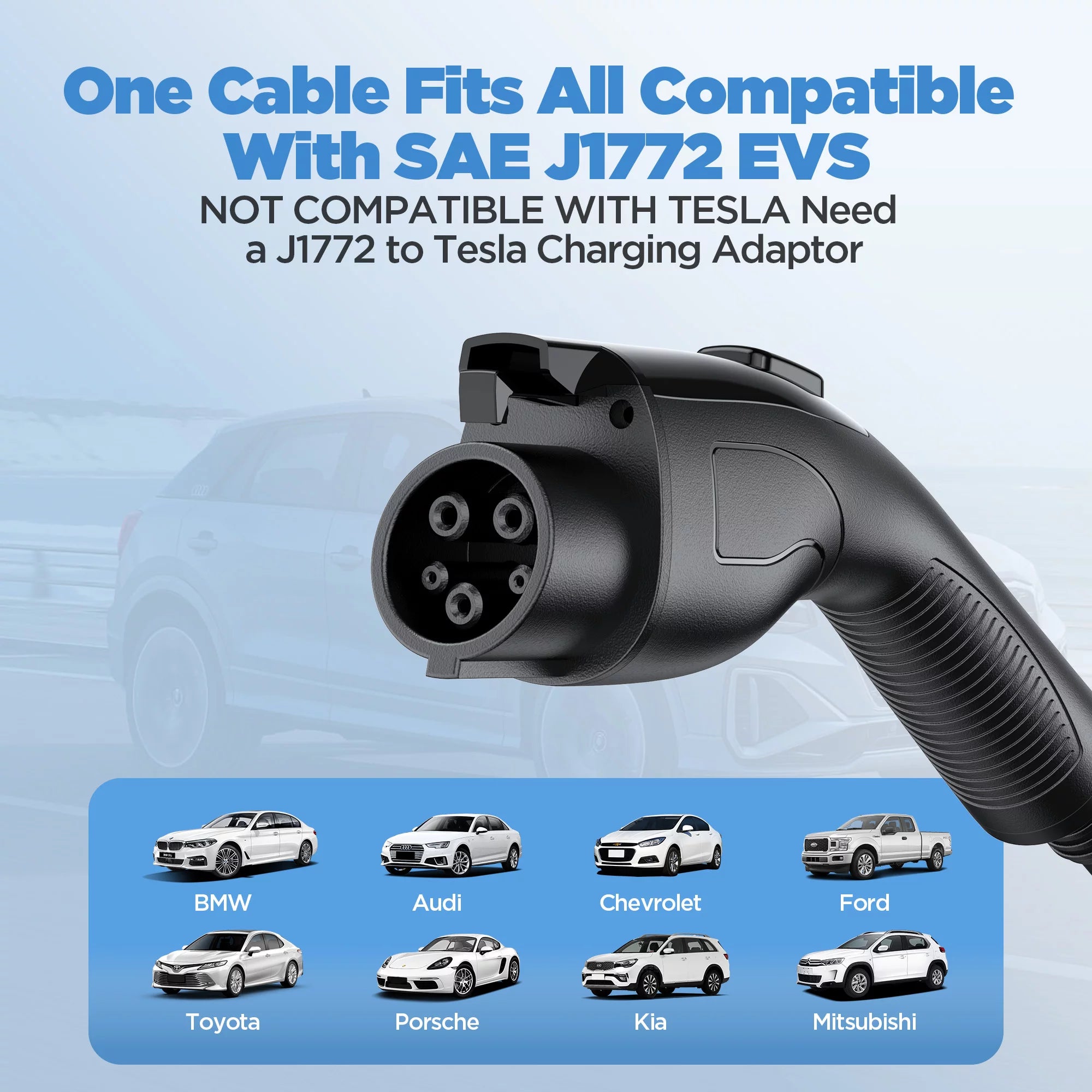 25 ft 8-16A 100-240V Portable J1772 EV Charger T84307