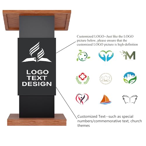 Portable Rolling Wooden Podium Stand D850