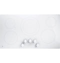 36" Wide 5 Burner Electric Cooktop White Y5555