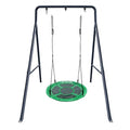 6.7’ x 8.4’ Single Swing Set Frame with 39” Round Platform Tree Swing B7456