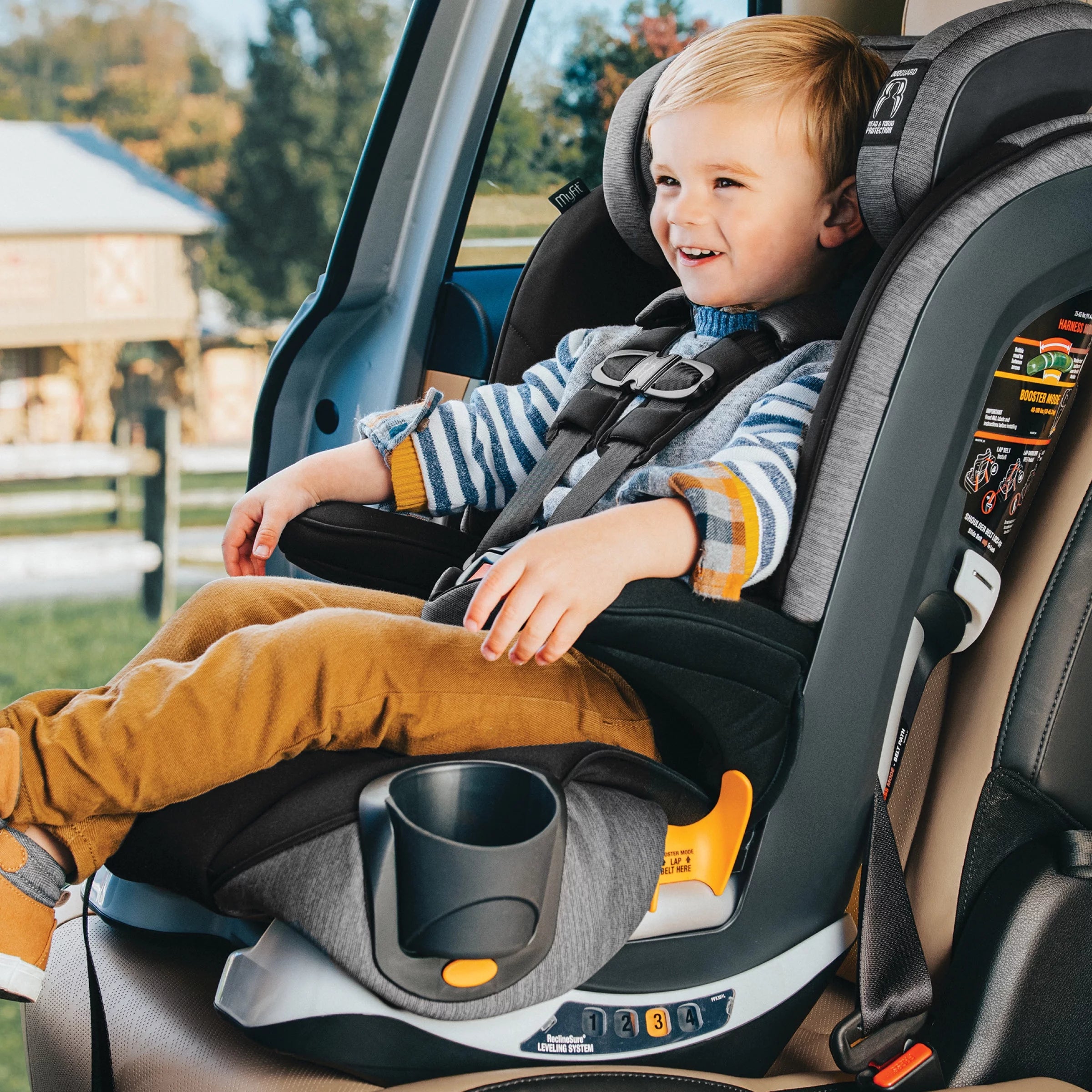Black Harness + Booster Car Seat S30190