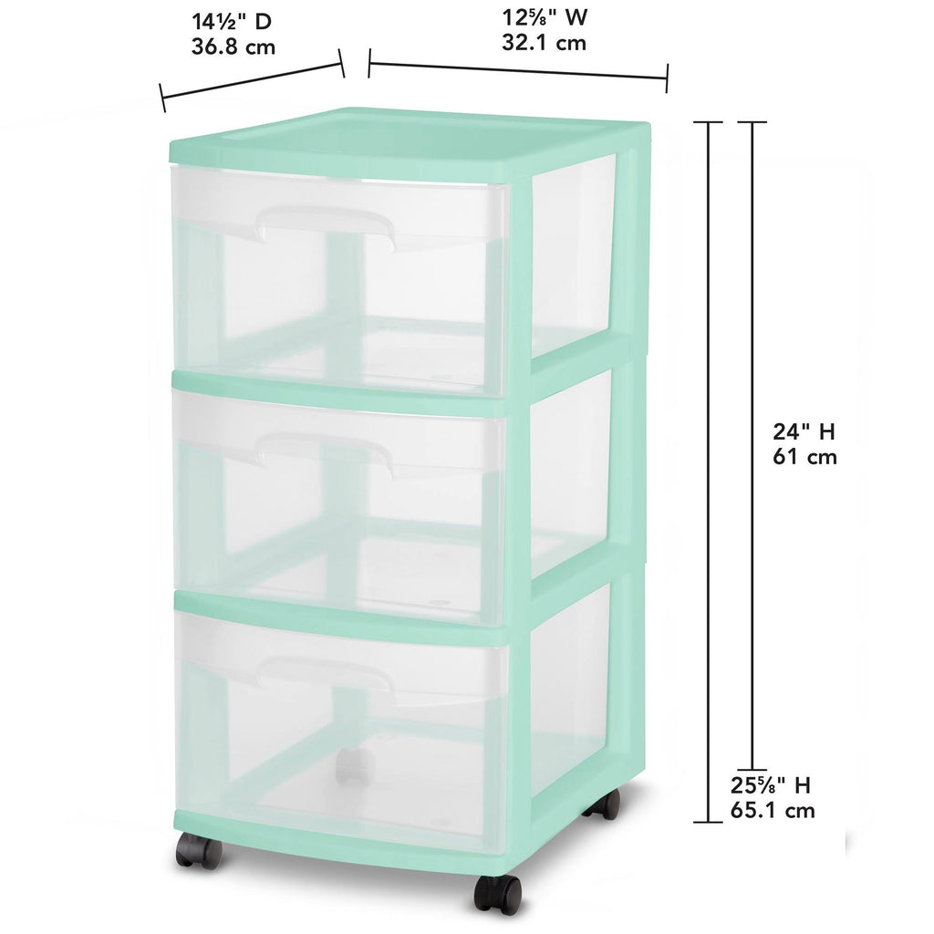 3 Drawer Rolling Storage Cart (2 Pack) D533845