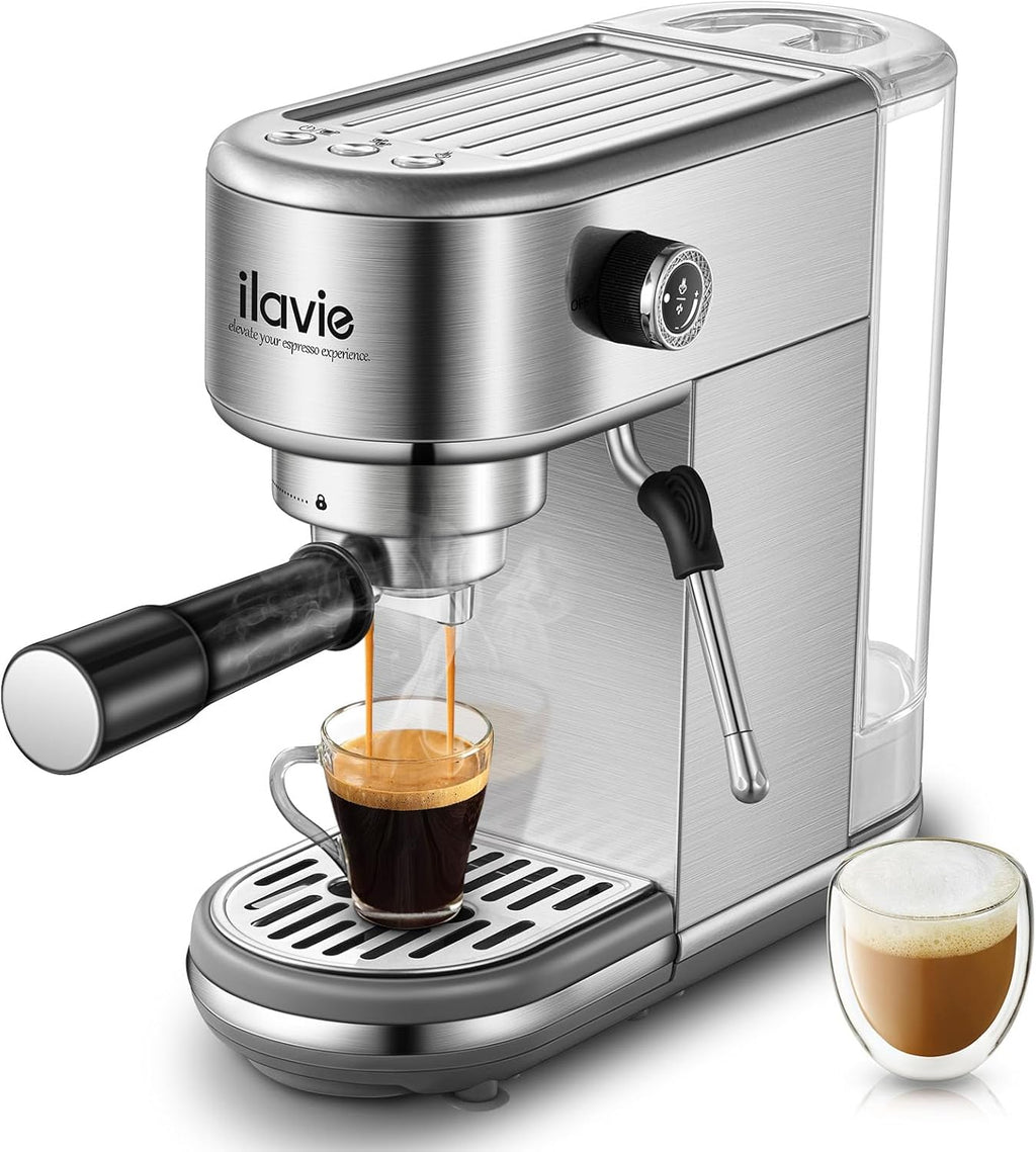 20 Bar Stainless Steel Espresso Coffee Machine with 40oz Detachable Water Tank K70120
