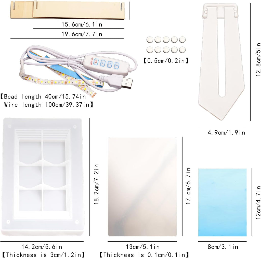 19 pcs Luminous Photo Frame Silicone Mold Set S3720