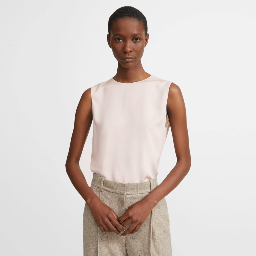 Pink Sleeveless Silk Stretch Top V62665