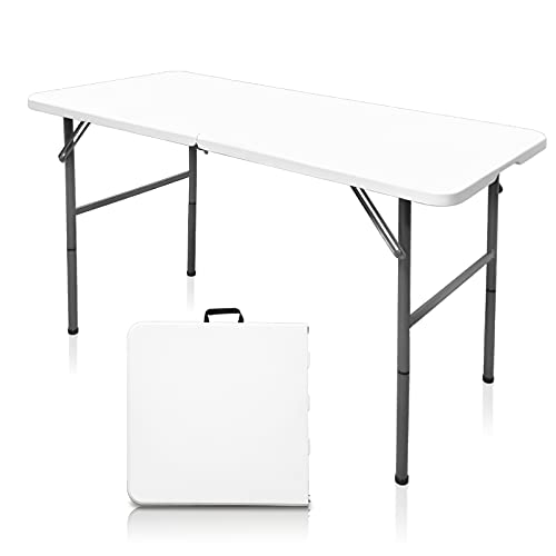 Granite White 5 FT Plastic Folding Table W3833