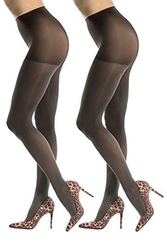 Opaque Microfiber Control Top Tights (2 Pair Pack) C88553