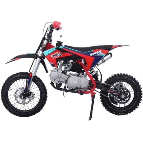 125cc Kids Dirt Bike with 4-Speed Semi-Automatic Transmission, 14"/12" Tires J95274