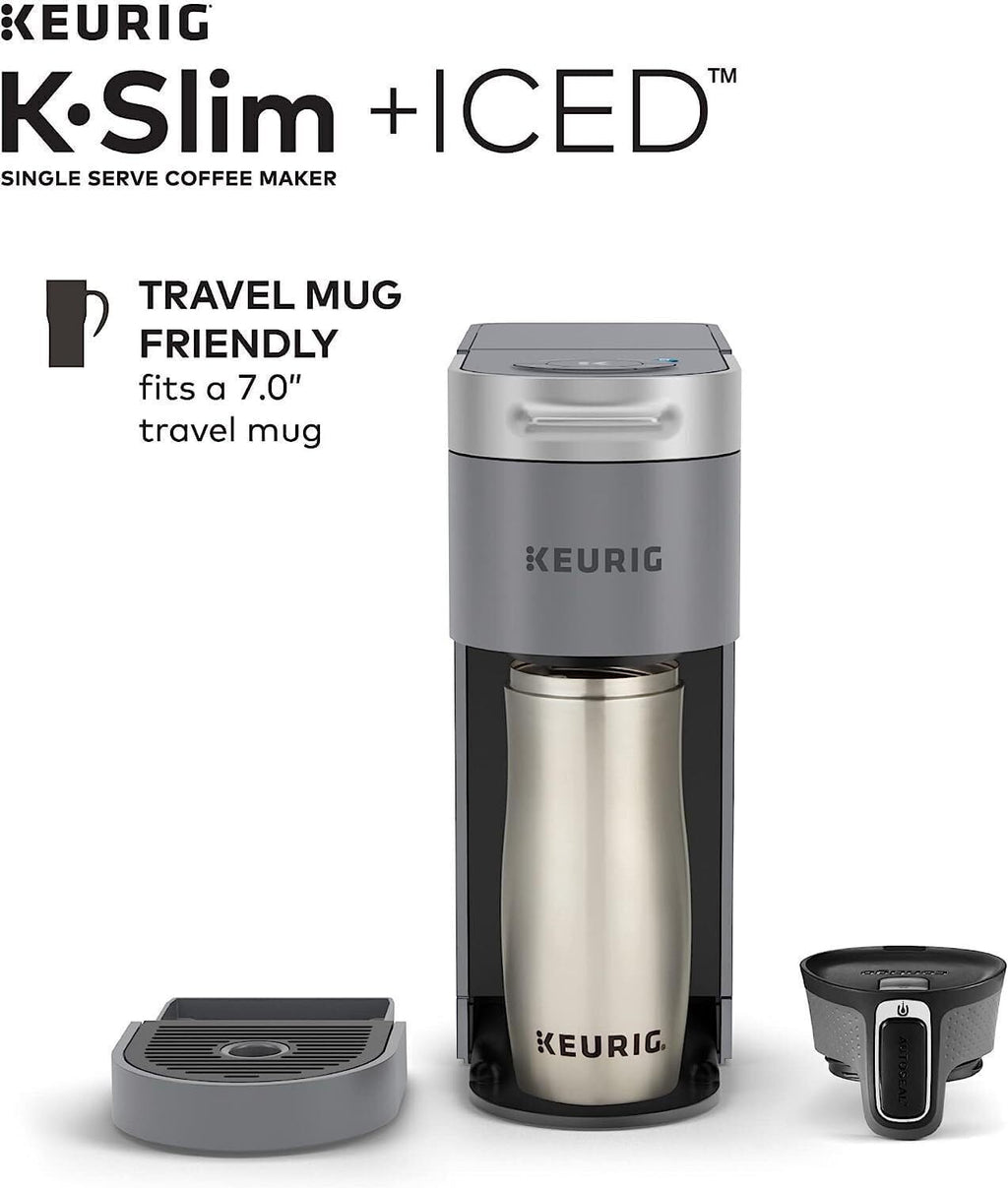 Gray Single Serve Coffee Maker with 3 Brew Sizes Q4532