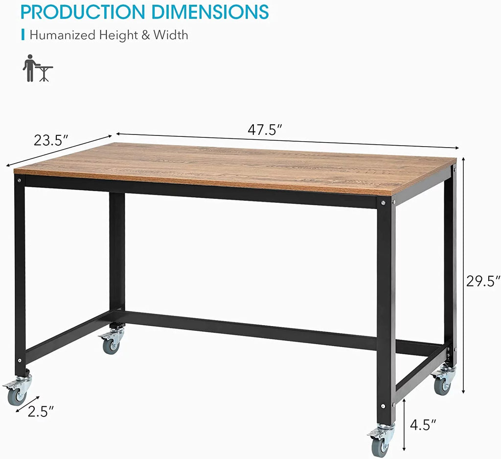Mobile Rolling Desk with 4 Wheels L5562