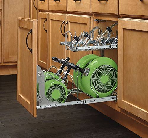 12 in. Pull-Out 2-Tier Base Cabinet Cookware Organizer G9088