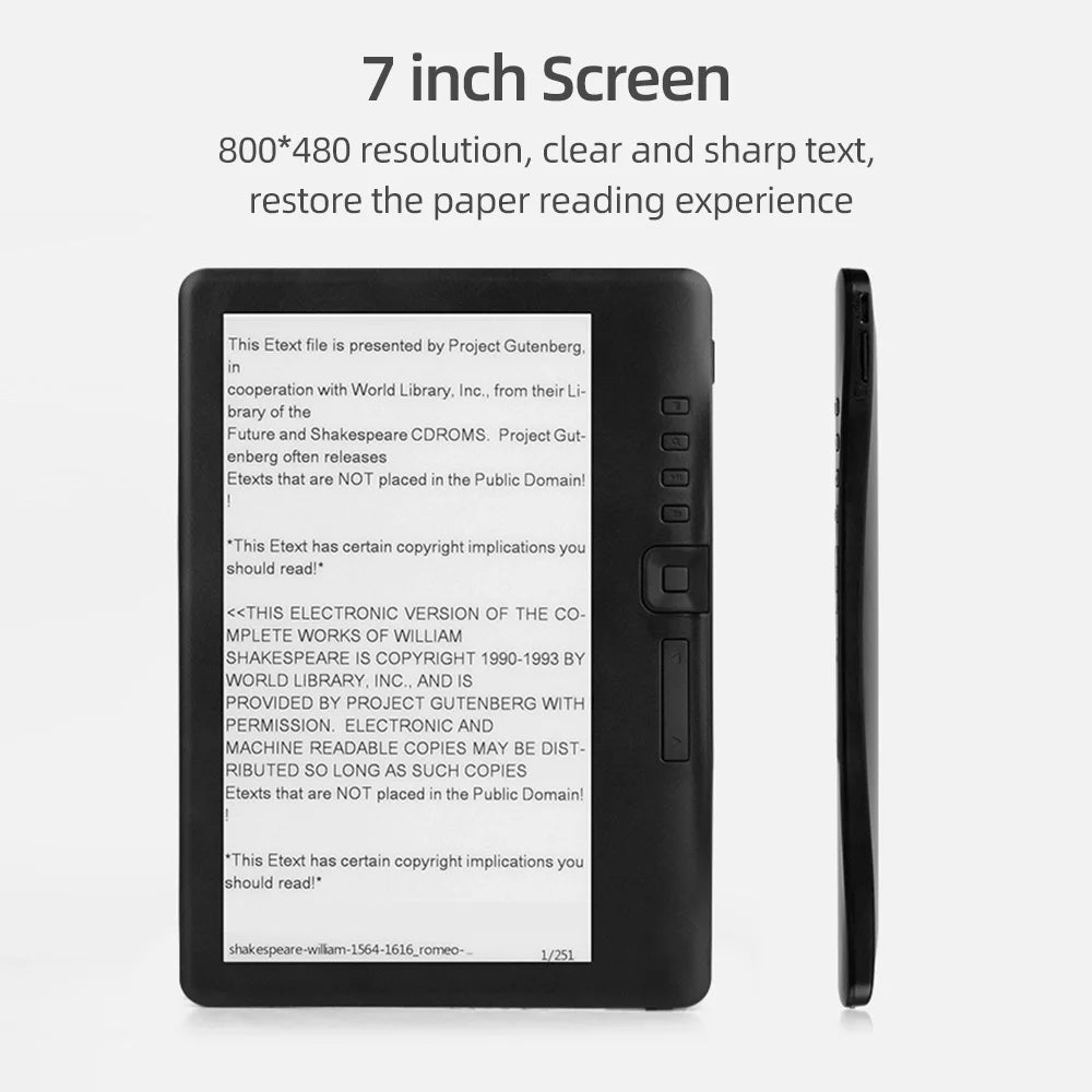 7 inch E-book Reader with 8GB Memory L557