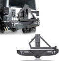 Rear Bumper with Spare Tire Carrier and 2 Receiver Hitches G271