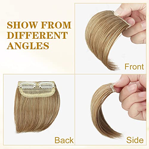 Dark Brown 4 Pcs Hair Toppers with Clips I2123