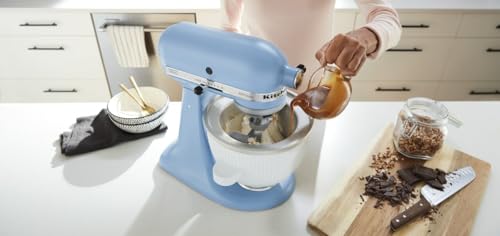 White 2 Quart Ice Cream Maker Attachment for Stand Mixer J1640