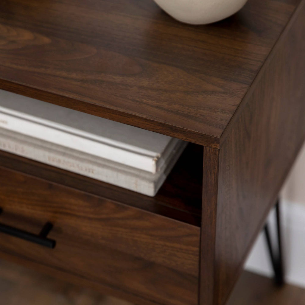 Dark Walnut Single Drawer Side Table K864